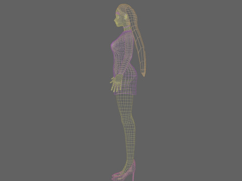Cute stylized woman V20906 3D मॉडल