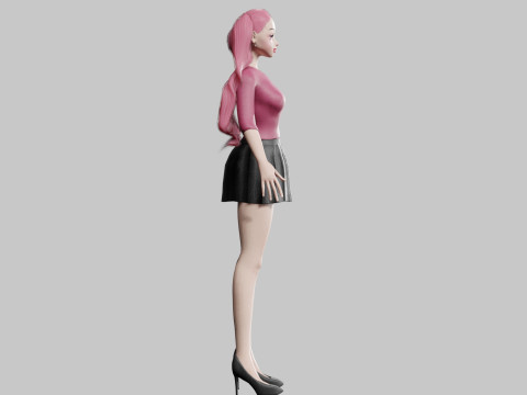 Cute teen woman V32357 3Dモデル