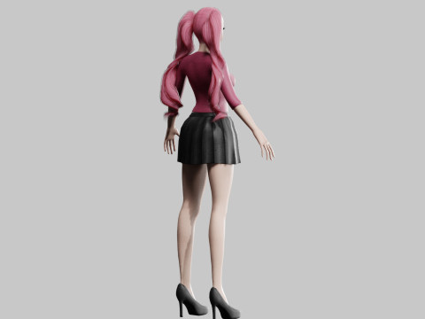 Cute teen woman V32357 3Dモデル