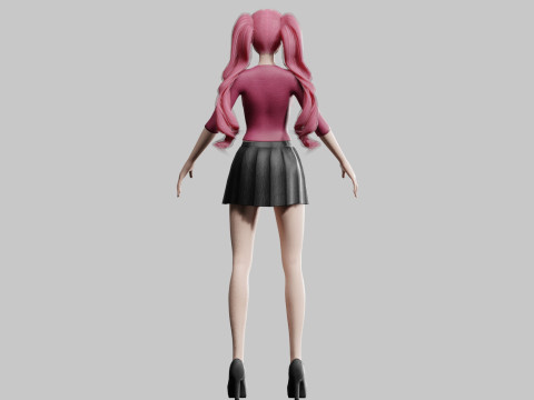 Cute teen woman V32357 3Dモデル