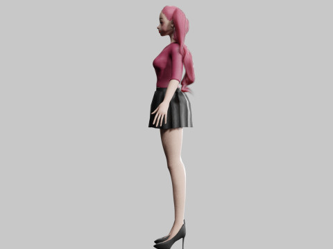 Cute teen woman V32357 3Dモデル