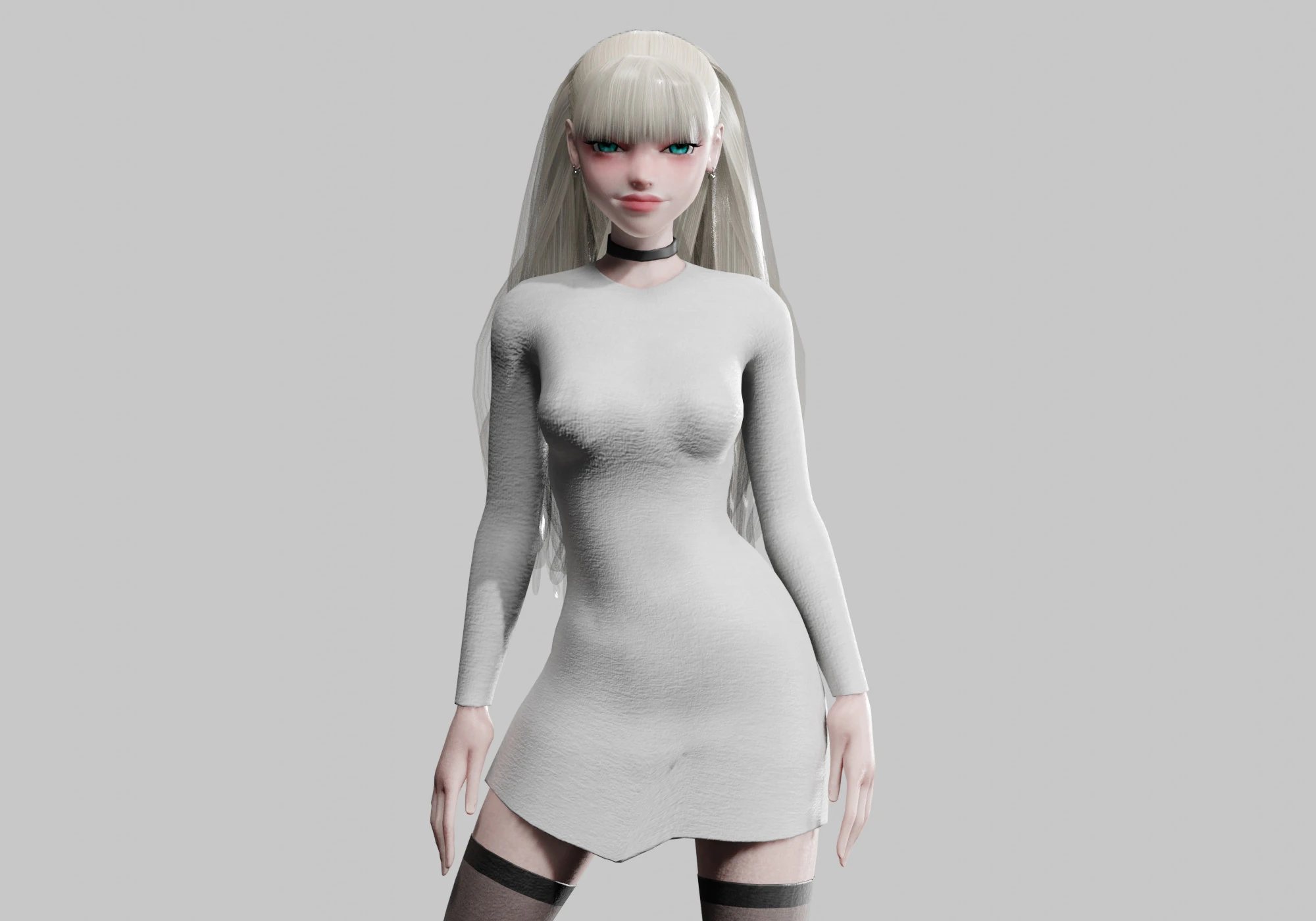 Cute Young Woman V30563 3D Model .c4d .max .obj .3ds .fbx .stl .blend 