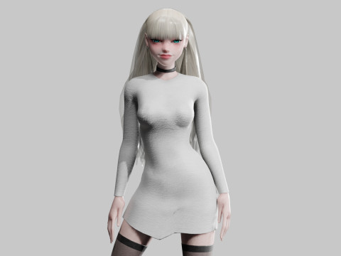 Cute Young Woman V30563 3Dモデル