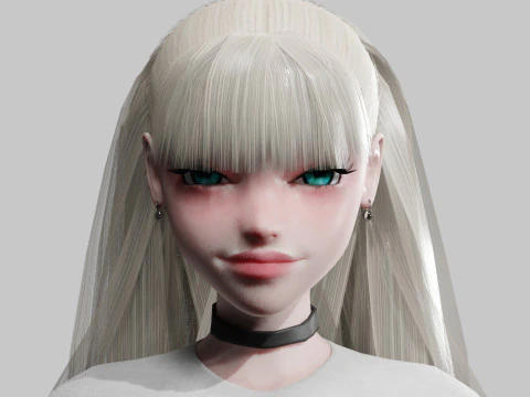 Cute Young Woman V30563 3D Model