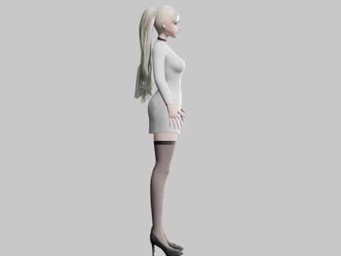 Cute Young Woman V30563 3D Model
