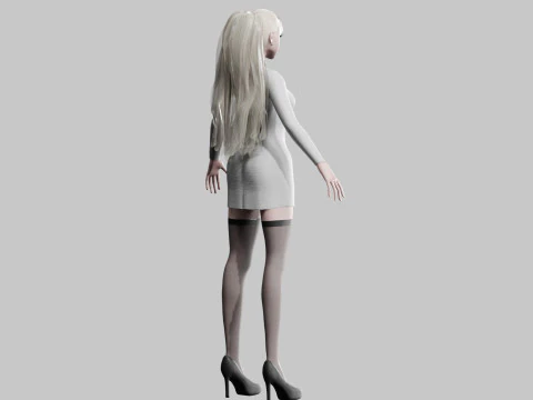 Cute Young Woman V30563 3D Model