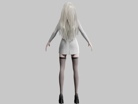 Cute Young Woman V30563 3D Model