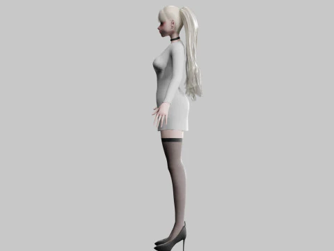 Cute Young Woman V30563 3D Model
