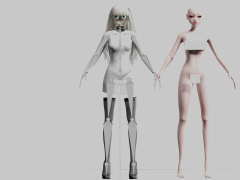 Cute Young Woman V30563 3D Model