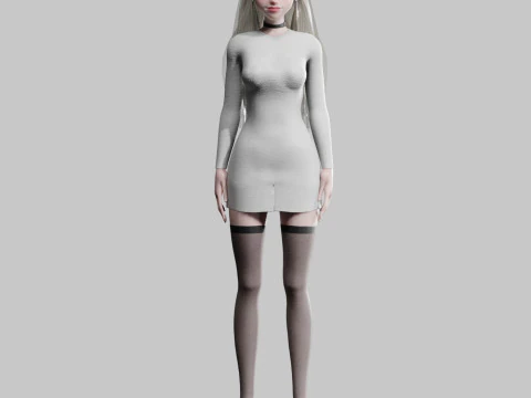 Cute Young Woman V30563 3D Model