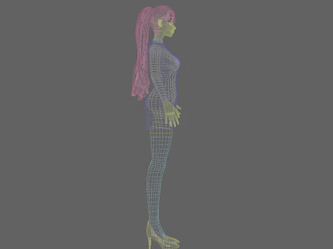 Cute Young Woman V30563 3D Model