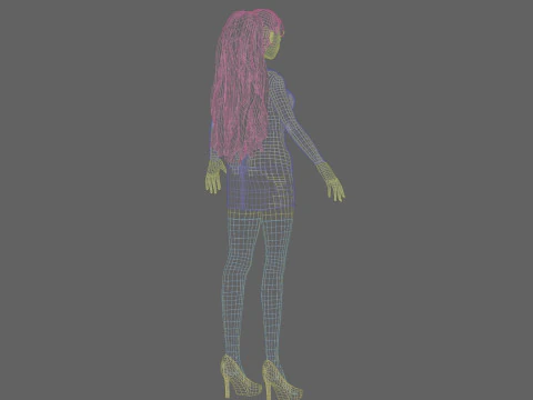Cute Young Woman V30563 3D Model