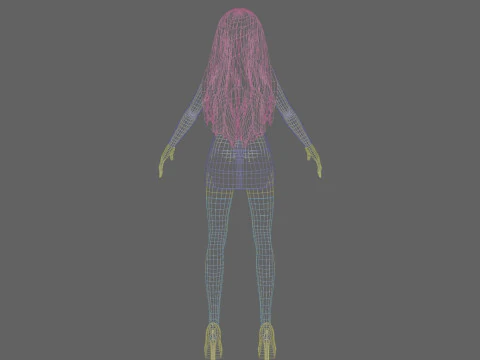 Cute Young Woman V30563 3D Model
