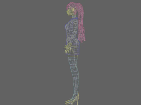 Cute Young Woman V30563 3D Model