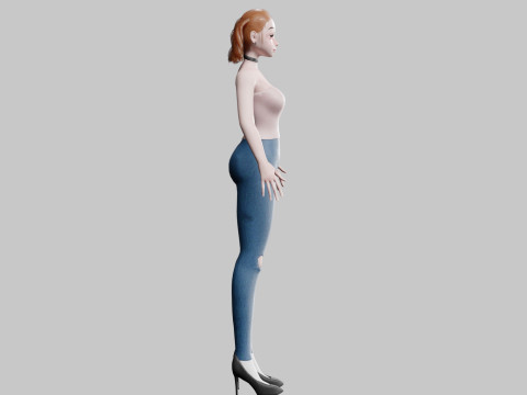 Pretty Basic Woman V23825 3D Model