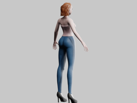 Pretty Basic Woman V23825 3D Model