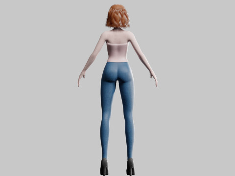Pretty Basic Woman V23825 3D Model