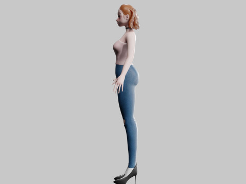 Pretty Basic Woman V23825 3D Model