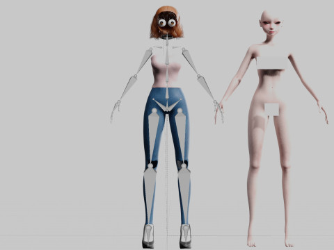 Pretty Basic Woman V23825 3D Model