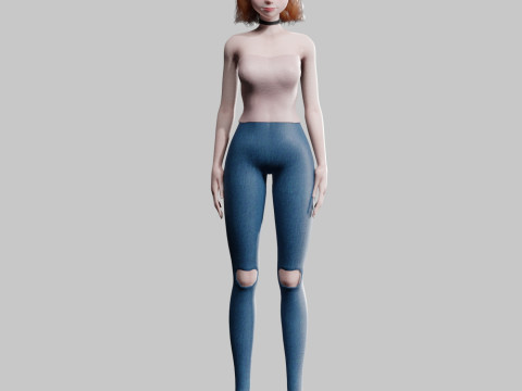 Pretty Basic Woman V23825 3D Model