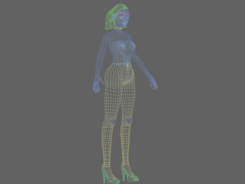 Pretty Basic Woman V23825 3D Model