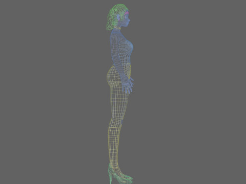 Pretty Basic Woman V23825 3D Model