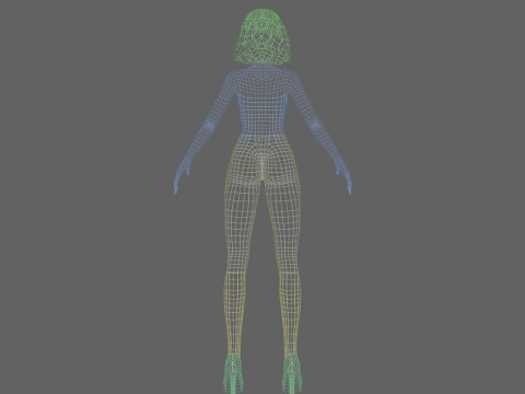 Pretty Basic Woman V23825 3D Model