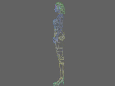 Pretty Basic Woman V23825 3D Model