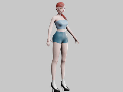 Pretty classic woman V19919 3D Модель