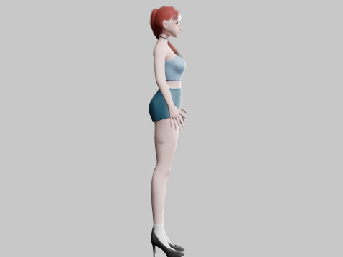 Pretty classic woman V19919 3D Модель