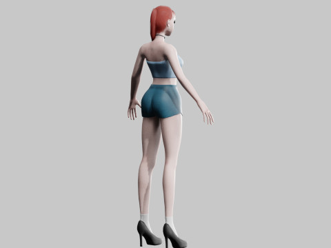 Pretty classic woman V19919 3D Модель