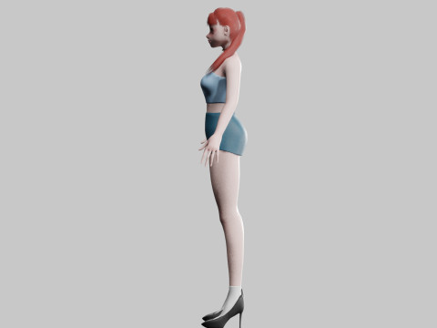 Pretty classic woman V19919 3D Модель