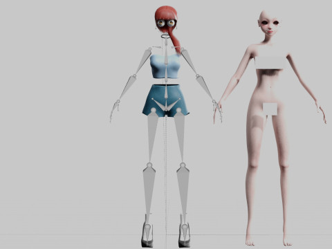 Pretty classic woman V19919 3D Модель