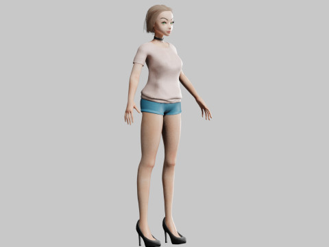 Pretty cool woman V26208 3D Модель