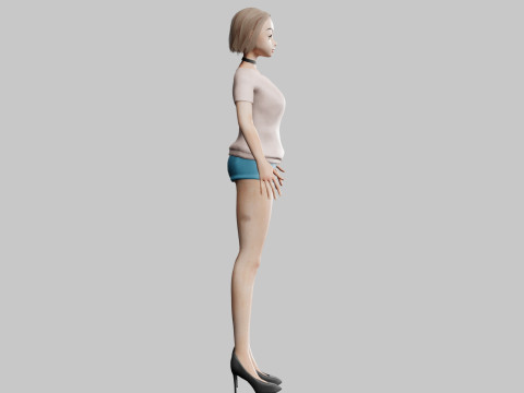 Pretty cool woman V26208 3D Модель