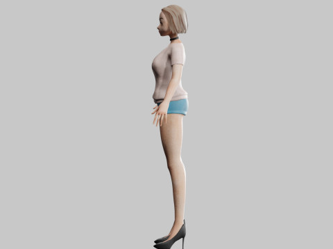 Pretty cool woman V26208 3D Модель