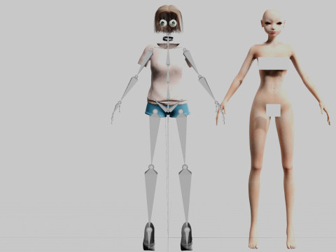 Pretty cool woman V26208 3D Модель