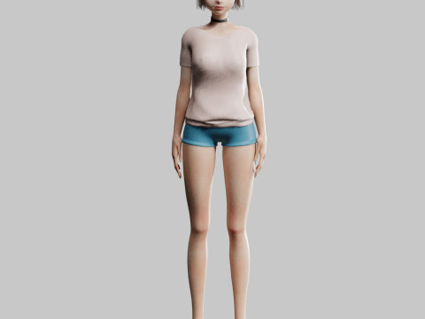 Pretty cool woman V26208 3D Модель