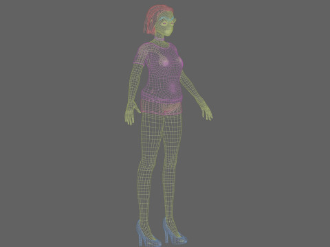 Pretty cool woman V26208 3D Модель