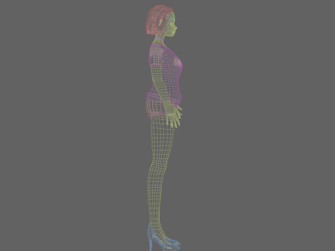 Pretty cool woman V26208 3D Модель