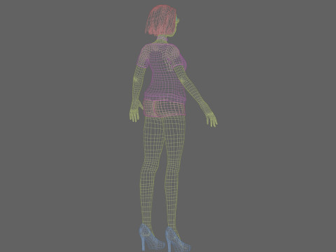 Pretty cool woman V26208 3D Модель