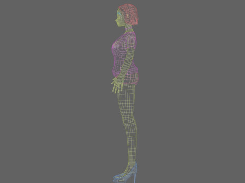 Pretty cool woman V26208 3D Модель