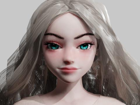Pretty cute Woman V38595 Model 3D