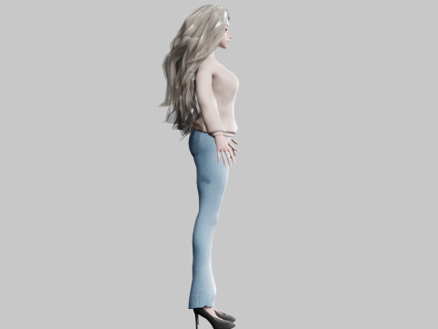 Pretty cute Woman V38595 Model 3D