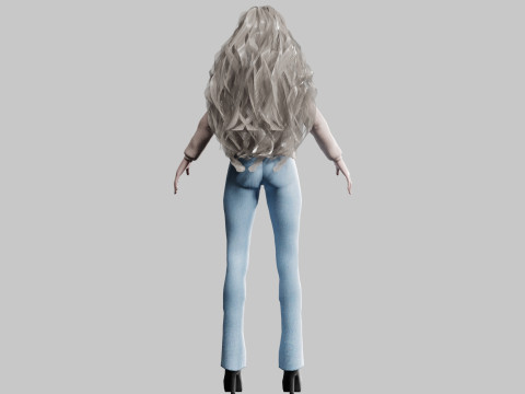 Pretty cute Woman V38595 Model 3D