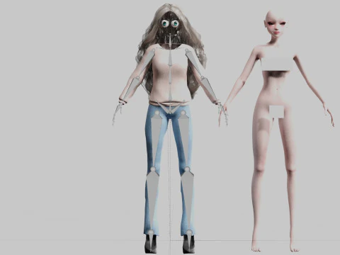 Pretty cute Woman V38595 3D Model
