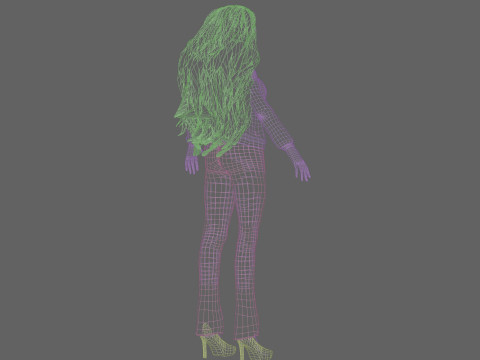 Pretty cute Woman V38595 Model 3D