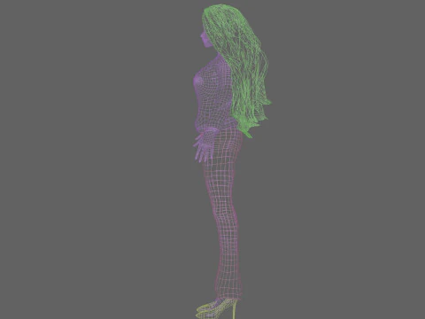 Pretty cute Woman V38595 3D Model