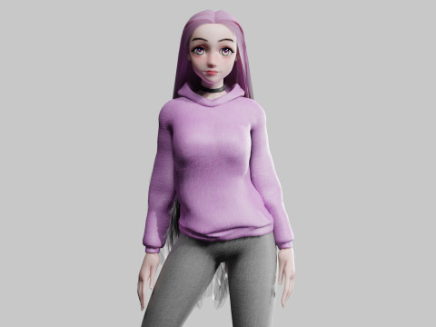 Pretty Standard Woman V32217 3D Model