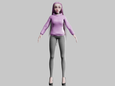 Pretty Standard Woman V32217 3D Model